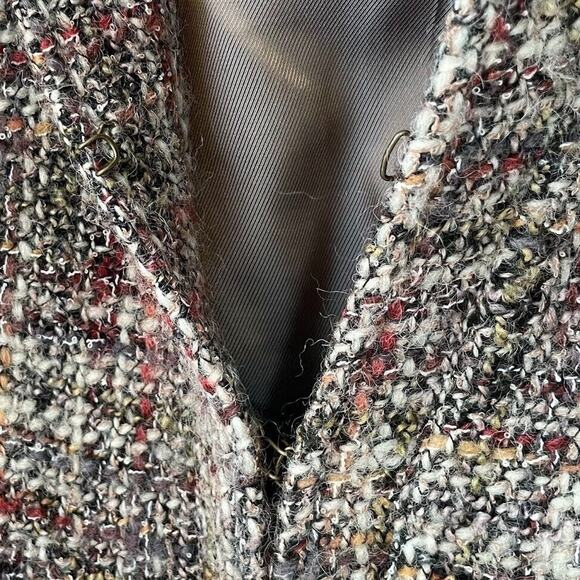 Wool Tweed Blazer Size 8 Light Academia Jacket Career Preppy Neutral Heritage - Picture 5 of 10